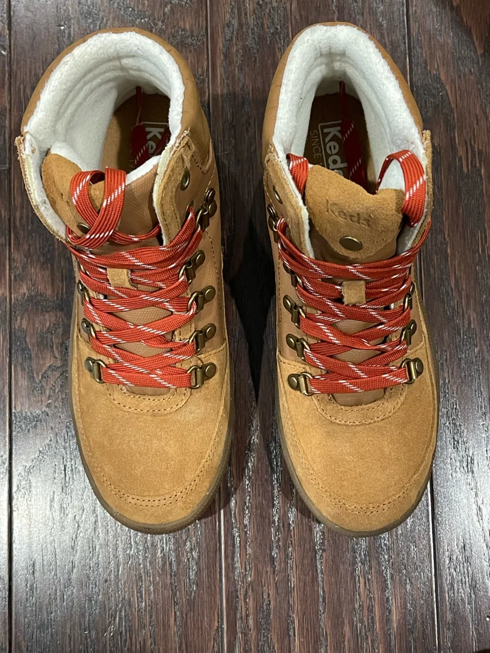 Keds Midland Round Toe Lace Up  Womens Brown Casual Boot Size 7 WH64033